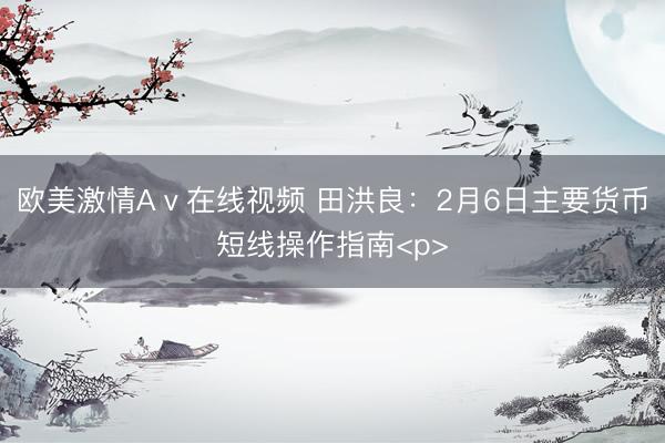 欧美激情Aⅴ在线视频 田洪良：2月6日主要货币短线操作指南<p>