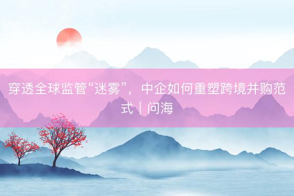 穿透全球监管“迷雾”，中企如何重塑跨境并购范式｜问海