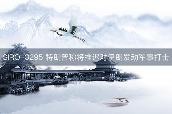 SIRO-3295 特朗普称将推迟对伊朗发动军事打击