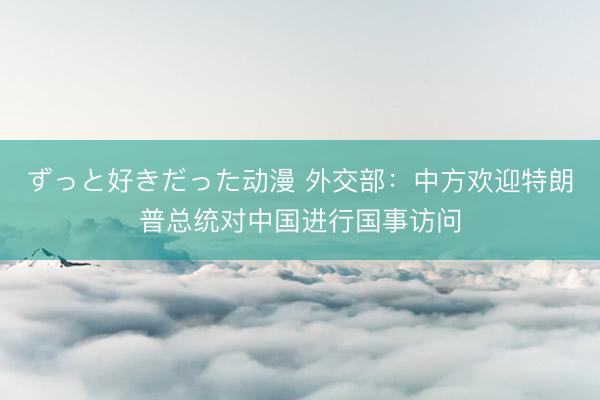 ずっと好きだった动漫 外交部：中方欢迎特朗普总统对中国进行国事访问