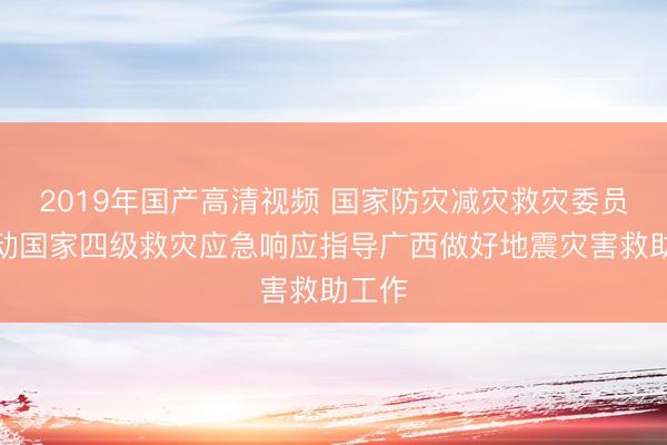 2019年国产高清视频 国家防灾减灾救灾委员会启动国家四级救灾应急响应指导广西做好地震灾害救助工作