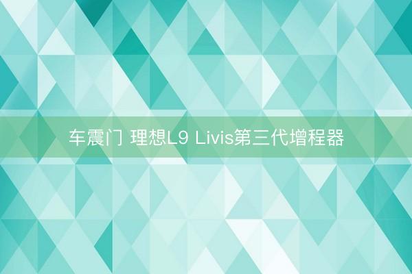 车震门 理想L9 Livis第三代增程器