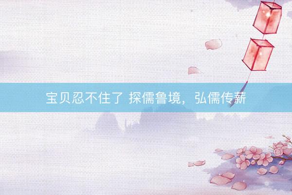 宝贝忍不住了 探儒鲁境，弘儒传薪