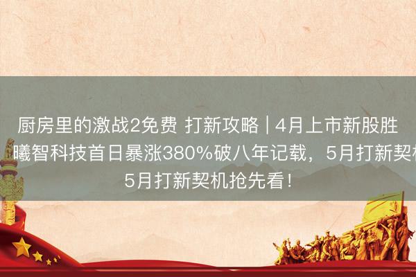 厨房里的激战2免费 打新攻略 | 4月上市新股胜率100%！曦智科技首日暴涨380%破八年记载，5月打新契机抢先看！