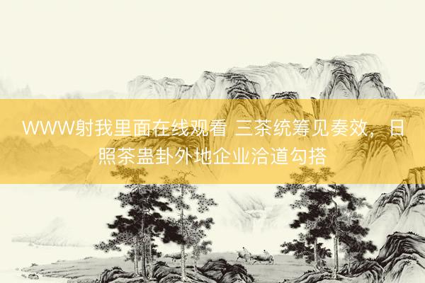 WWW射我里面在线观看 三茶统筹见奏效，<a href=