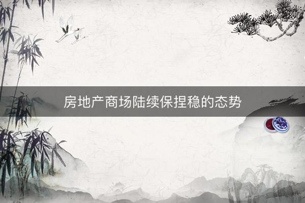 房地产商场陆续保捏稳的态势
